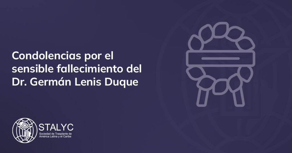 Condolencias por el sensible fallecimiento del Dr. Germán Lenis Duque